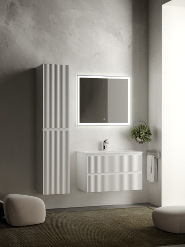 Тумба под раковину Sancos SNOB R SNR80W 79х45х50 подвесная цвет белый - фото 3